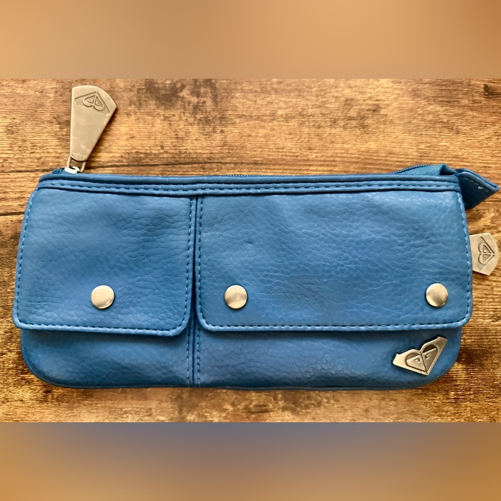 ROXY Y2K Blue Leather Clutch